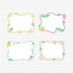 nature theme pastel color notepad frame design collection for journal book