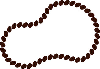 Cutout Coffee Bean Frame Illustration