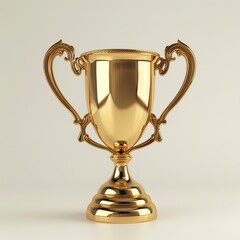 Fototapeta na wymiar Champion trophy cup, shiny golden cup