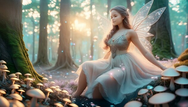 幻想的な森の妖精