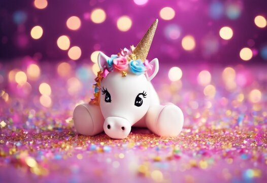 cards confetti invitation. unicorns birthday greeting invitation festive composition birth minimal elegant decoration surprise sale event layout abstract foil design template gift happy hol'