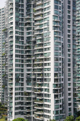 Facade of modern building in Singapore