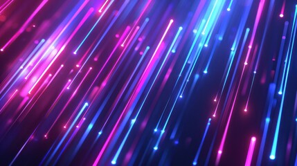 abstract background with lights - Neon Rain - A vibrant shower of neon light streaks.