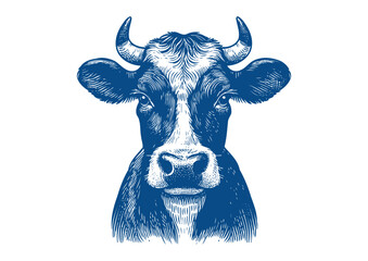 Cow vector. Hand drawn illustration