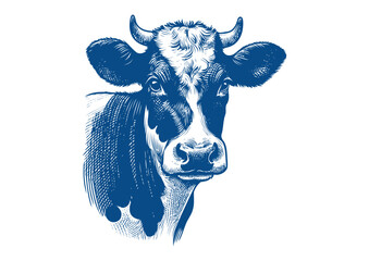 Cow vector. Hand drawn illustration
