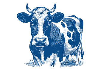 Cow vector. Hand drawn illustration