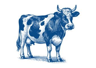 Cow vector. Hand drawn illustration