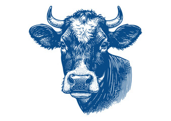 Cow vector. Hand drawn illustration