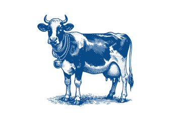 Cow vector. Hand drawn illustration