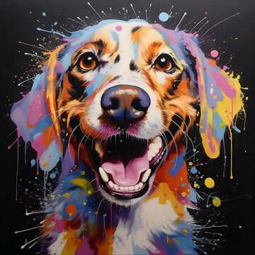 Paint with dog.
