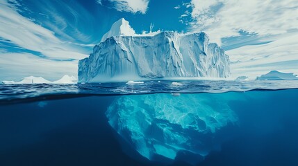 Majestic iceberg reflection in pristine arctic waters