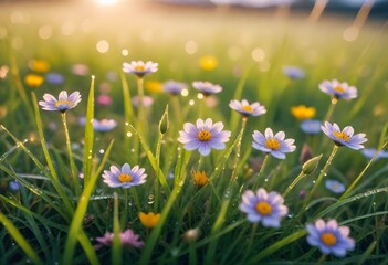 meadow with flowers