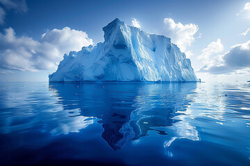 Iceburg in the blue ocean