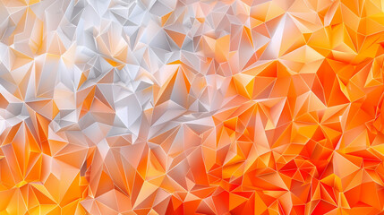 Soft Grey and Vibrant Orange Polygonal Design