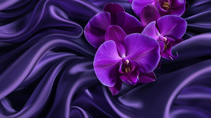 Silky Swirling Art in Orchid Purple
