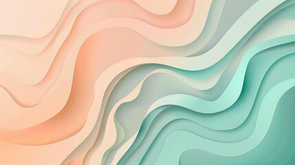 Abstract Background Vector in Pale Peach and Deep Turquoise.