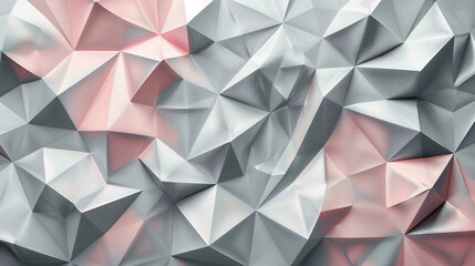 Artistic Geometric Patterns in Pink and Pearl Grey