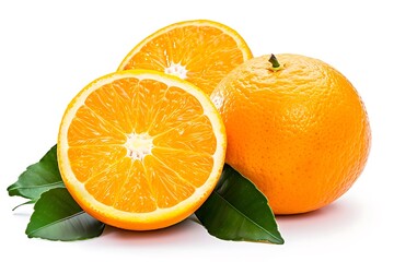 Orange fruit isolated on a white background.