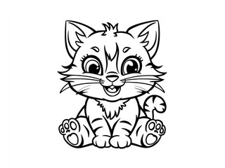 illustration of a kitten  art design