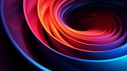 Obraz premium Red, orange, blue and purple spiral.