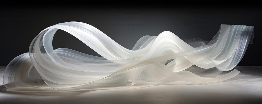 3D parametric sculpture made of translucent white material.