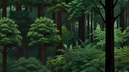 tropical forest with tree