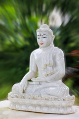 A marble Buddha statue from Myanmar, Asia.