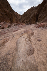 Wadi El Veshwash canyon in Sinai Peninsula
