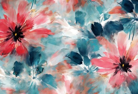 'flower painting patren Wallpaper abstract Background Pattern Texture Summer Nature Art Wood Wall Garden Green Natural Decorative Outdoor'