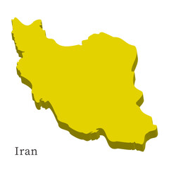 Obraz premium イランの立体的な地図、スタイリッシュ