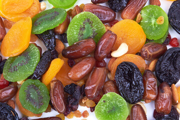 Dry fruits background