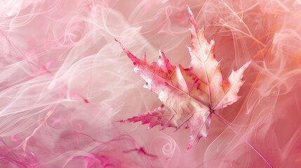 Pink Leaf Art