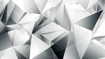 Fototapeta premium Sleek Monochromatic Geometric Abstract Background with Sharp Angular Triangular Patterns for Modern
