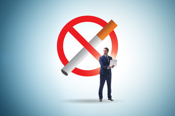 Anti smoking concept with antismoking logo