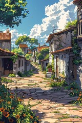 Obraz premium house in the village