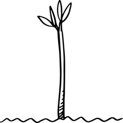 cute cartoon mangrove illustration.