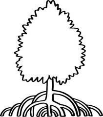 cute cartoon mangrove illustration.