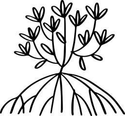 cute cartoon mangrove illustration.