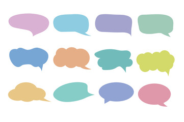 Set of call out, speech bubbles, chats, elements icons, vector illustration.
