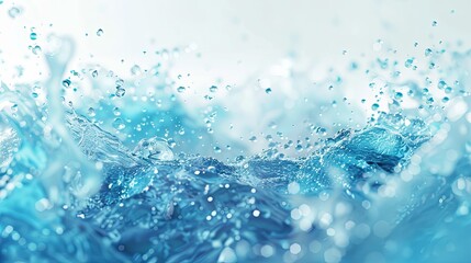 splash de agua sobre fondo blanco