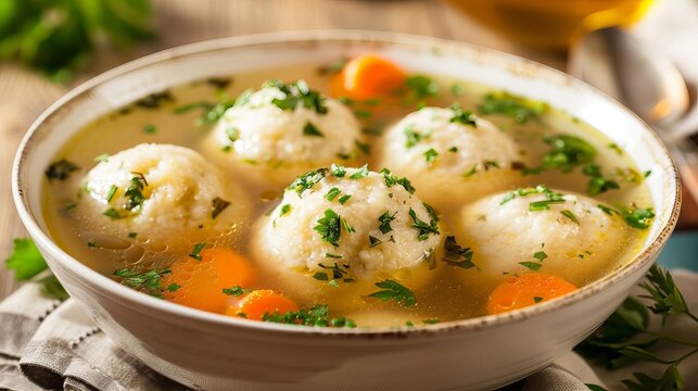 You can have matzo ball soup along with other costs.