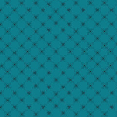 Seamless pattern with floral lines. blue green background