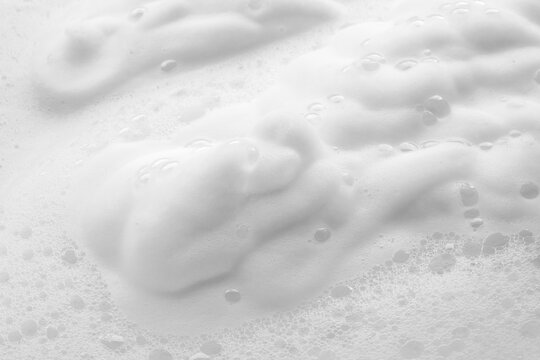 Abstract white soap foam bubbles texture background