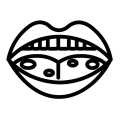  smelly mouth line style