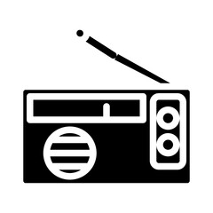 radio illustration in solid style