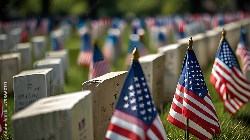 Wall mural Memorial Day, remembering the fallen soldiers around the world