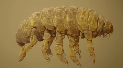   A tight shot of a flea cluster against a beige backdrop Bottom half of the frame carries a sepia tone