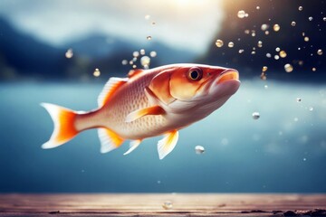 Naklejka premium fish in aquarium