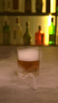 Smoked whiskey preparation - adding smoked bubble