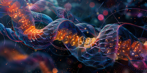 DNA  glowing genes 